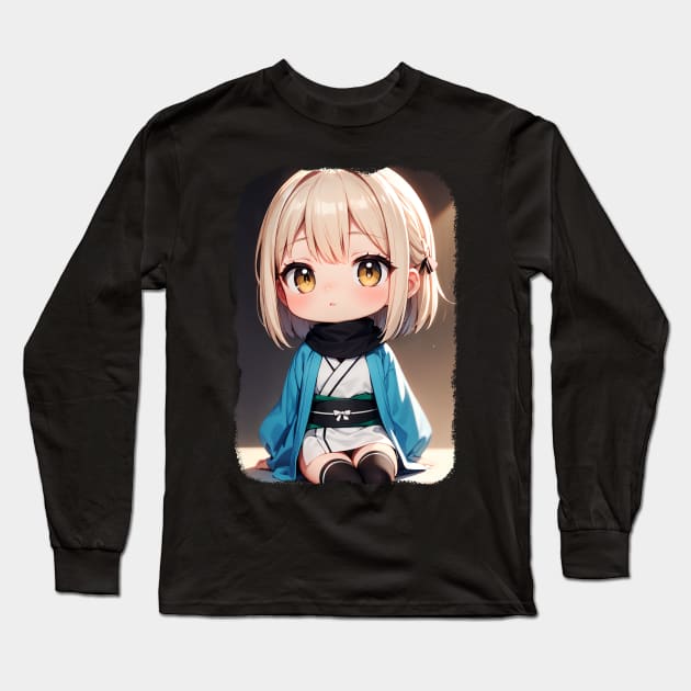 FGO Okita Souji Chibi Long Sleeve T-Shirt by Kyauto